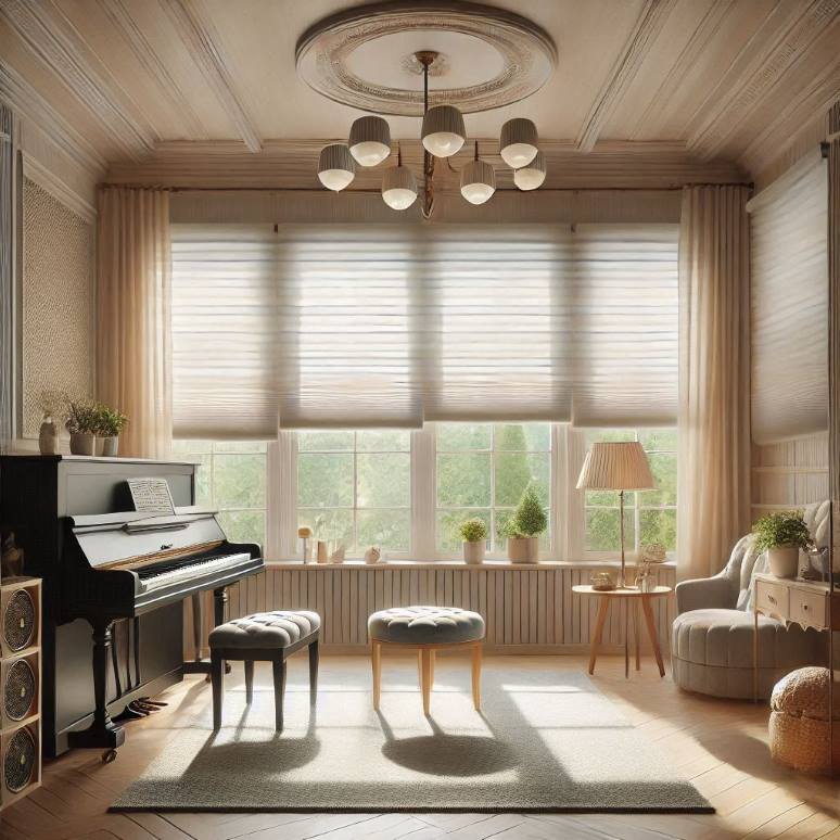 bright music room